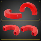 Set of 2 Red Front Bumper Tow Eye Hook Covers for Chevy Silverado 1500 (2007–2024)