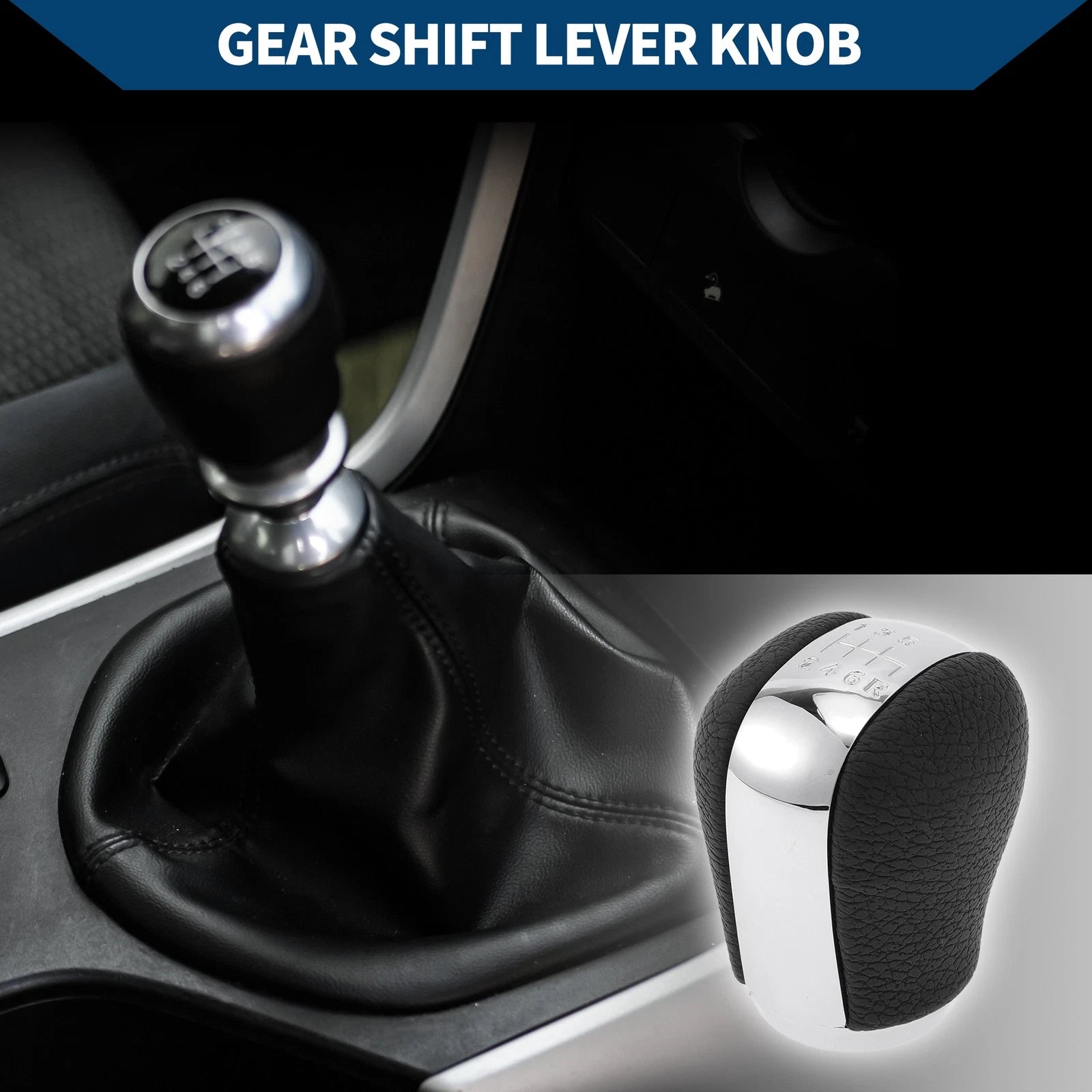 6 Speed Manual Gear Shifter Knob for Nissan X-Trail (2002–2007) Faux Leather