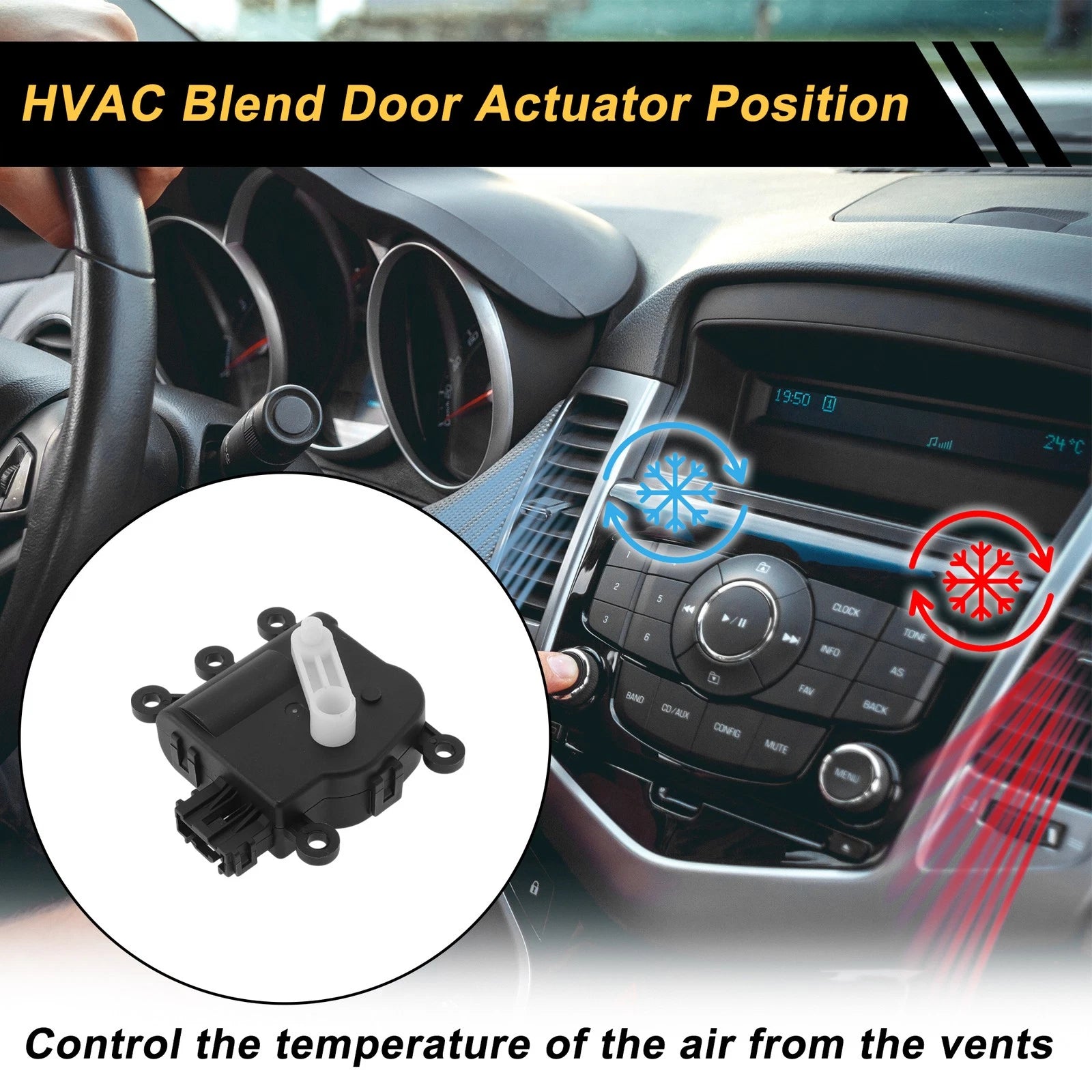 HVAC Heater Blend Door Actuator for Mazda 3 (2010–2013) No.BBM461B60