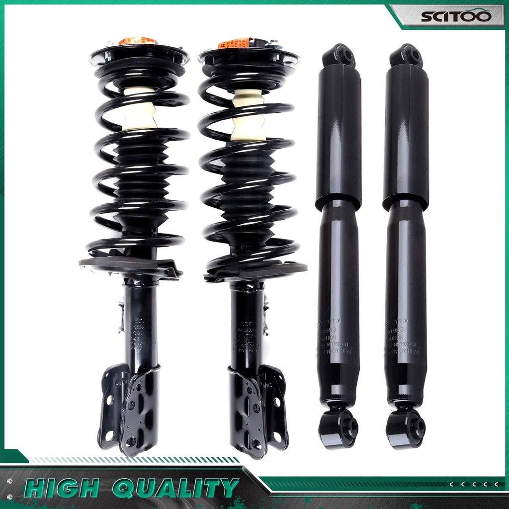 Set of 2 Front Struts + 2 Rear Shock Absorbers for Chevrolet Equinox (2007–2009)
