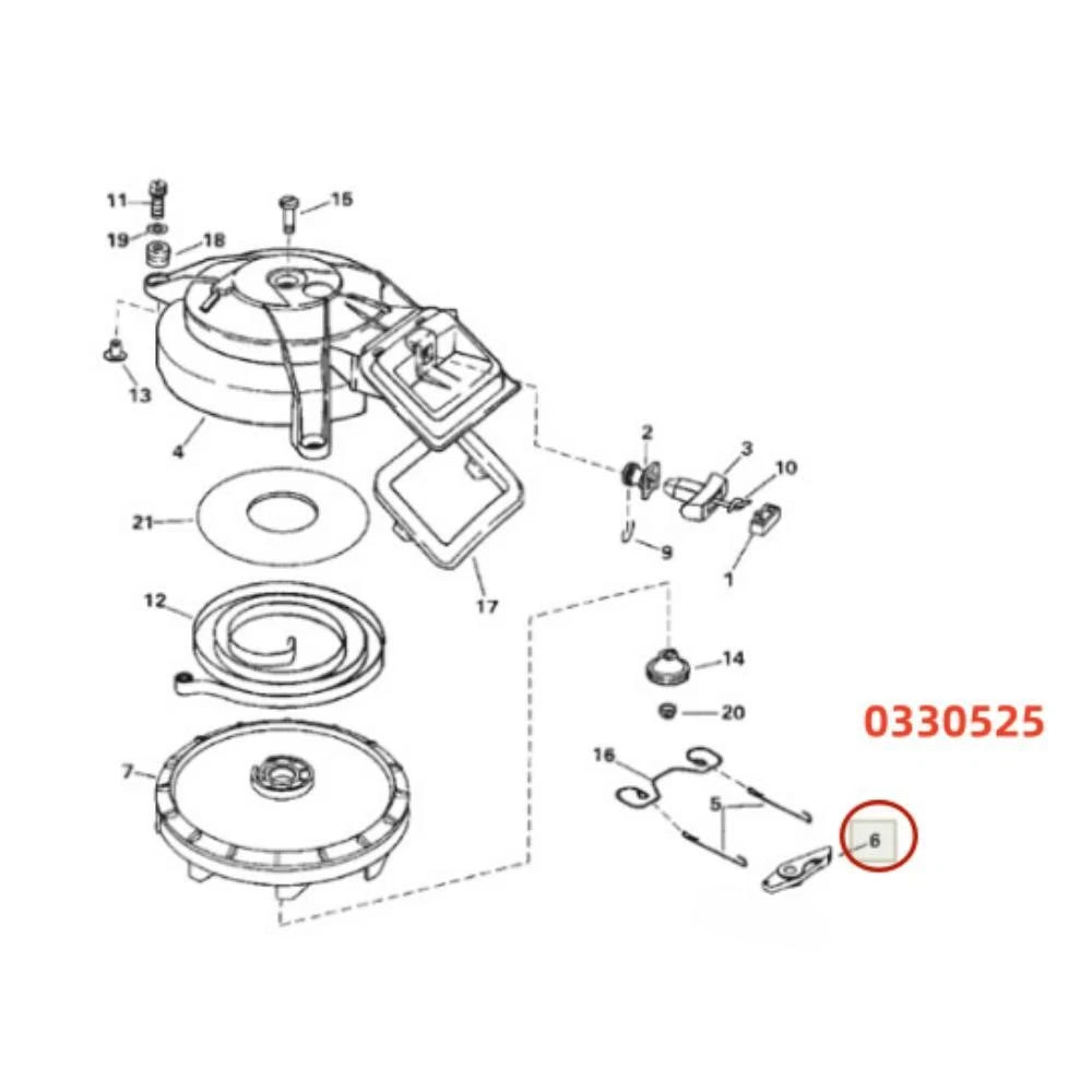 2Pcs Starter Pawls for Johnson Evinrude (Blue Reverse) 0330525 330525
