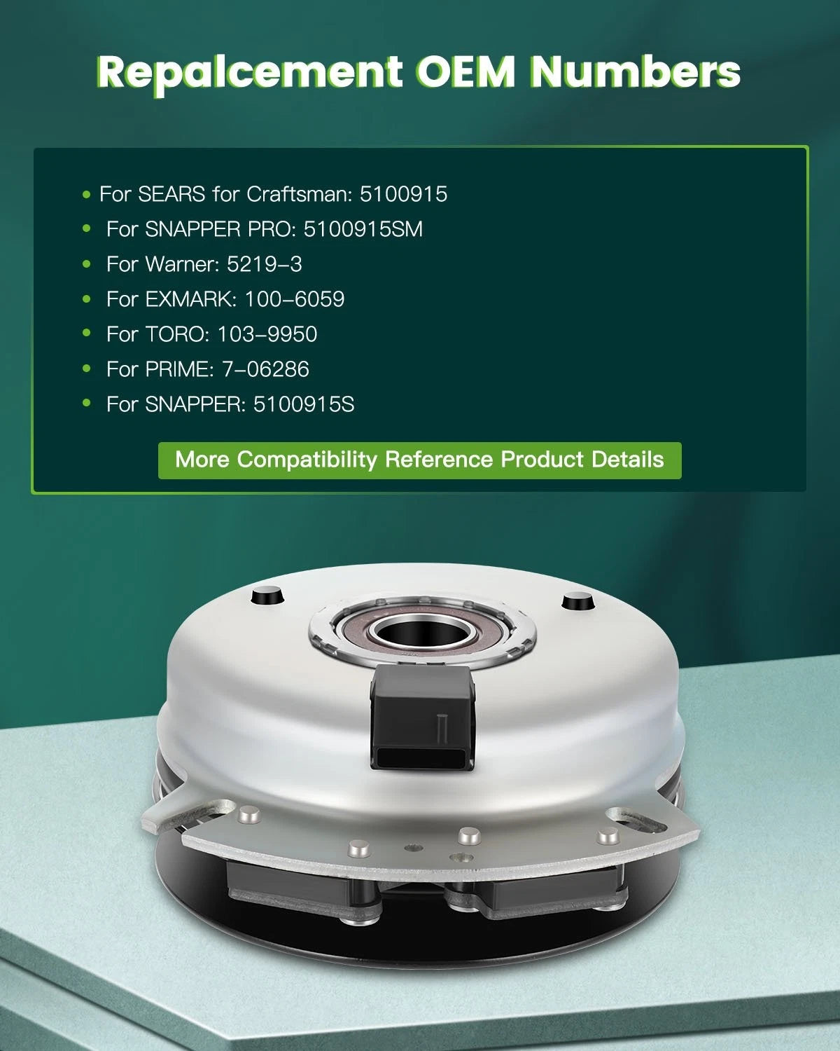 PTO Clutch for Ferris Simplicity Snapper Pro (5100915, 5100915SM, 5219-34)