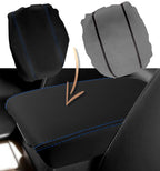 Leather Console Lid Armrest Cover for Acura TSX (2009–2014) Blue Stitch
