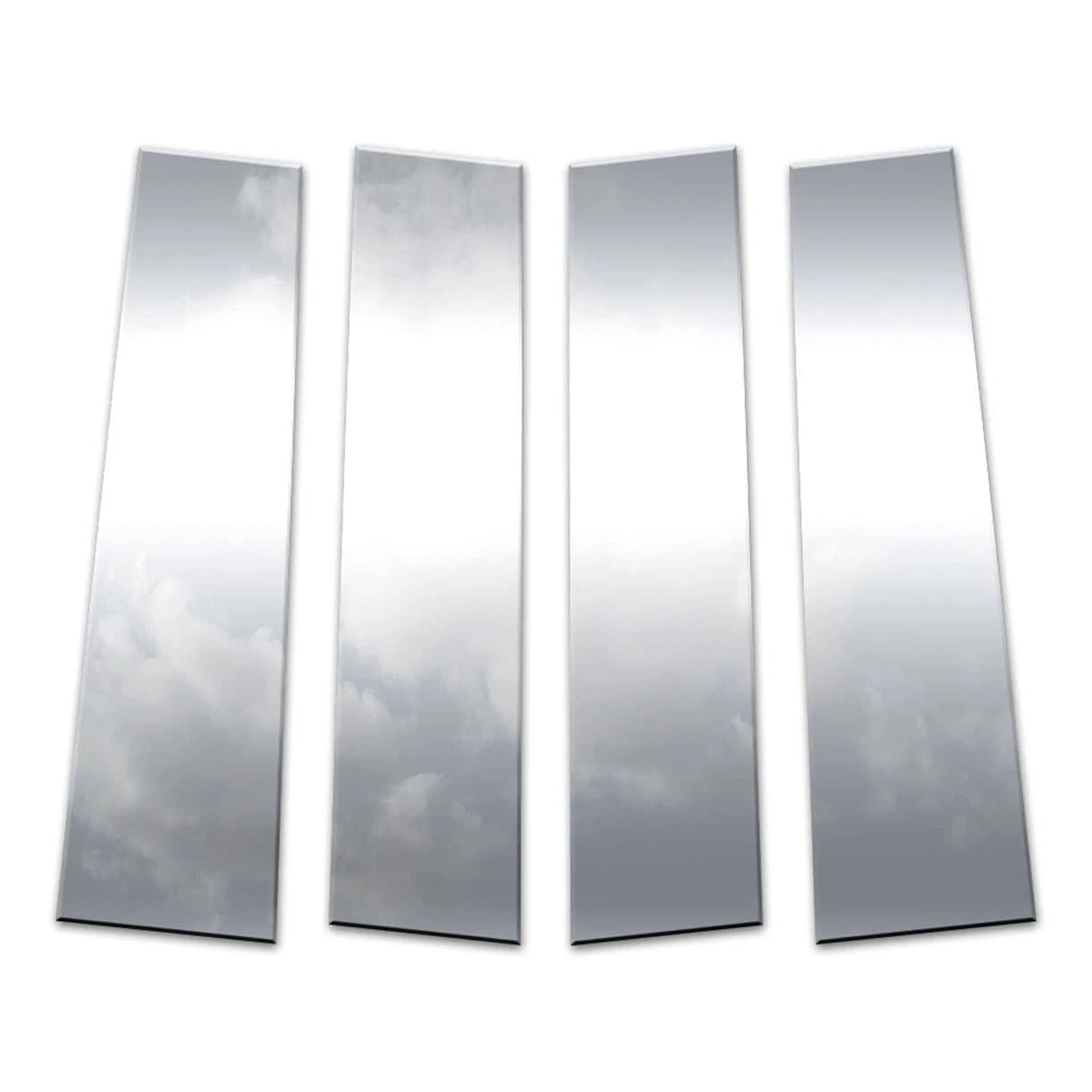 Stainless Pillar Post Covers for 2019-2024 Chevy Silverado 1500 Dbl/Crew Cab 4p