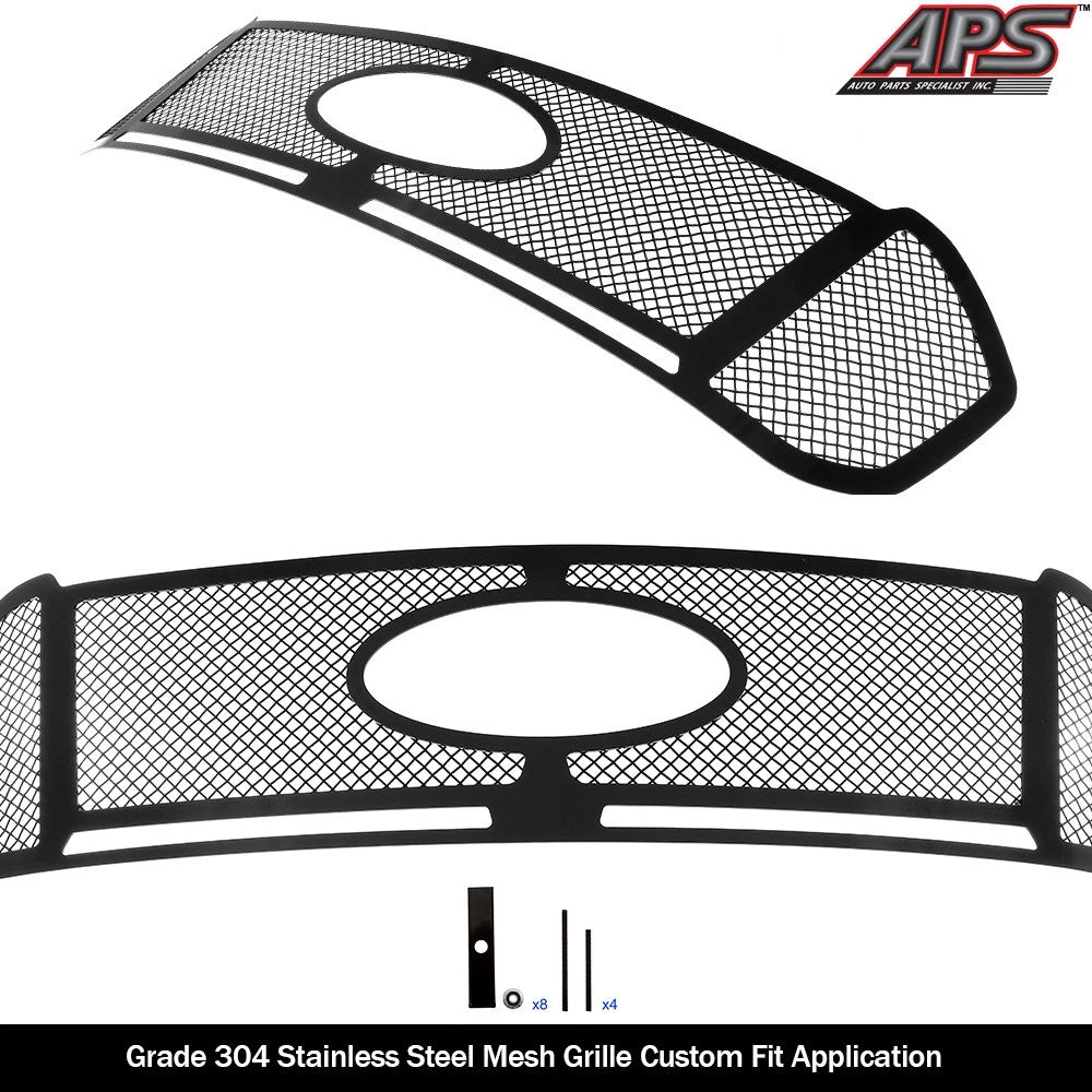 Stainless Steel Black Mesh Grille Insert for Ford Ranger (2019-2023)