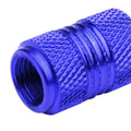 Set of 4 17MM Blue Universal Tire Rim Valve Stem Caps Knurled