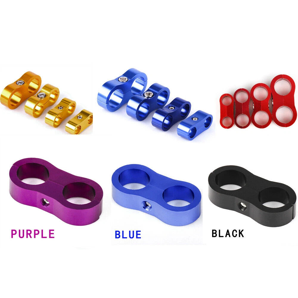 4X Hose Separator Clamp Fitting Connector for Oil Fuel Hose Line