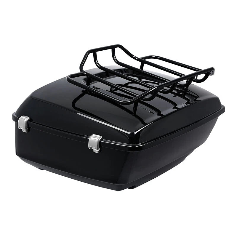 King Trunk & Black Top Rack for Harley Touring Models (2014–2023)