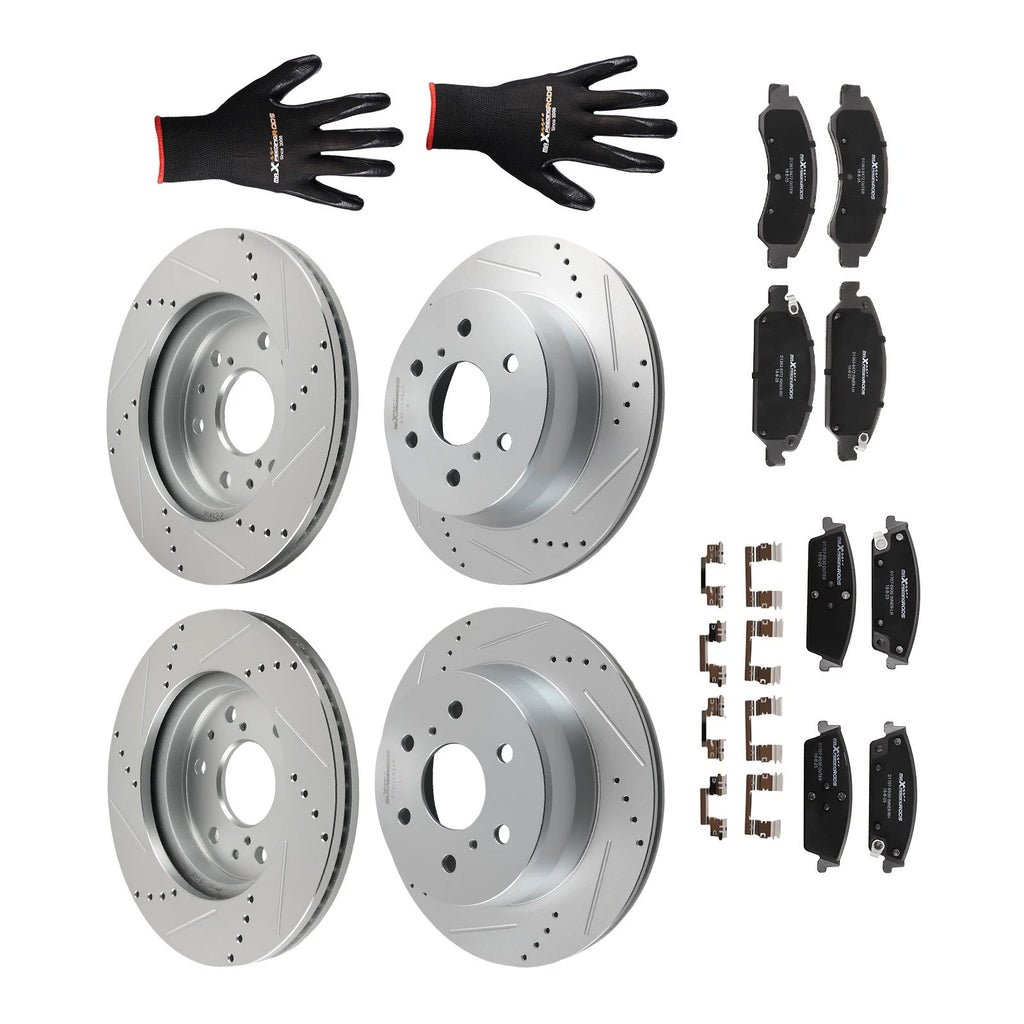 Set of 4 Brake Disc Rotors and Pads for Chevy Suburban/Tahoe (2015–2020)