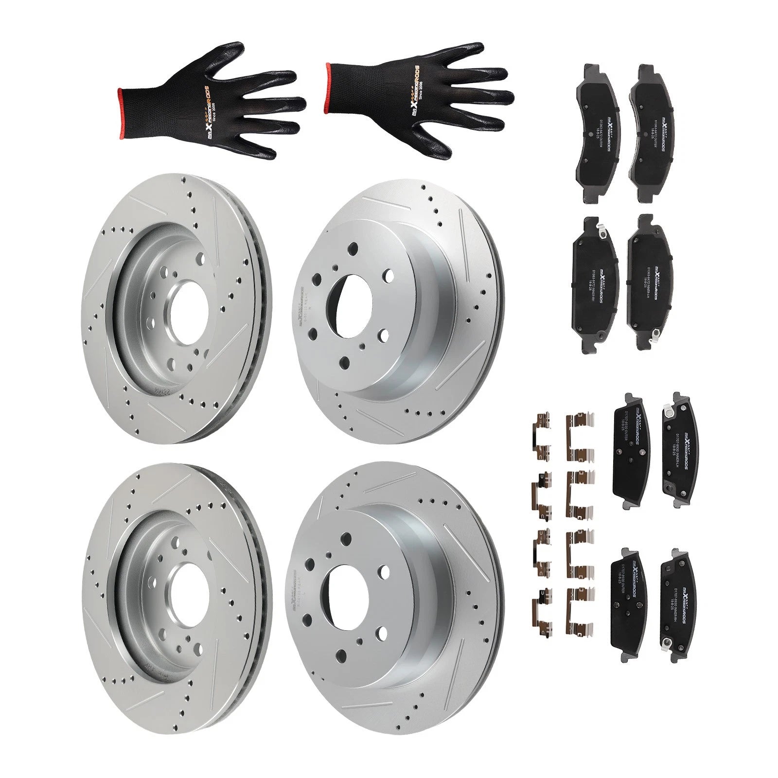 Set of 4 Brake Disc Rotors and Pads for Chevy Suburban/Tahoe (2015–2020)