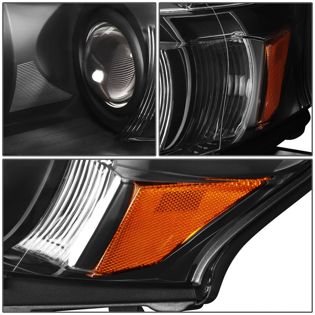 Projector Headlights Assembly for Lexus RX350 (2010–2012) Black/Amber