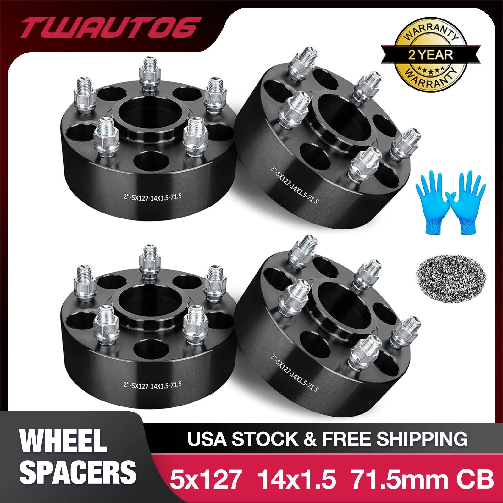 2" Wheel Spacers Hubcentric for Dodge Durango Jeep Gladiator (2019–2024)