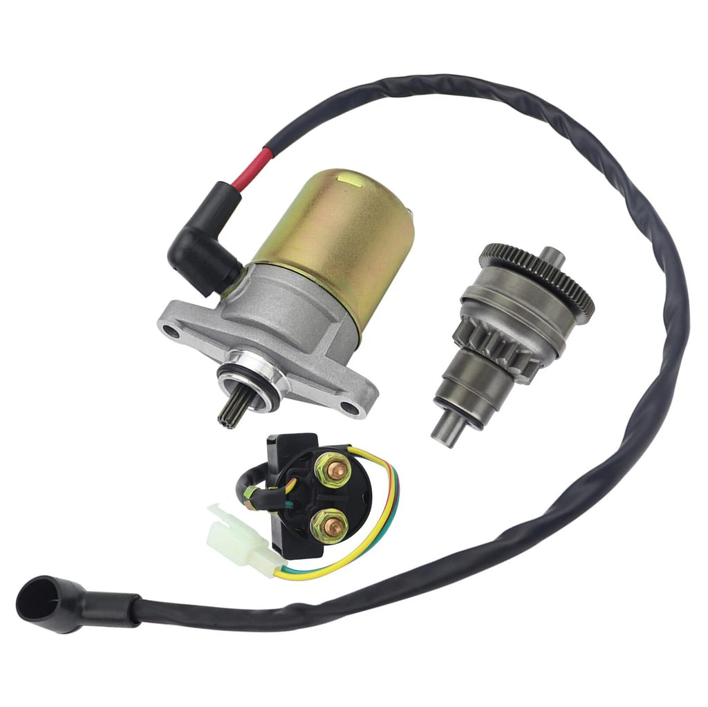 Starter, Drive, Relay for GY6 47cc 49cc 50cc Scooter Moped ATV Go Karts (2000–2023)