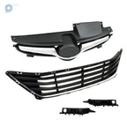 Set of 2 Front Upper and Lower Grilles for Hyundai (2014–2016)