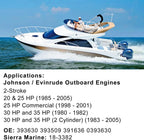 Water Pump Impeller Repair Kit for Johnson Evinrude OMC Outboard (0393630)