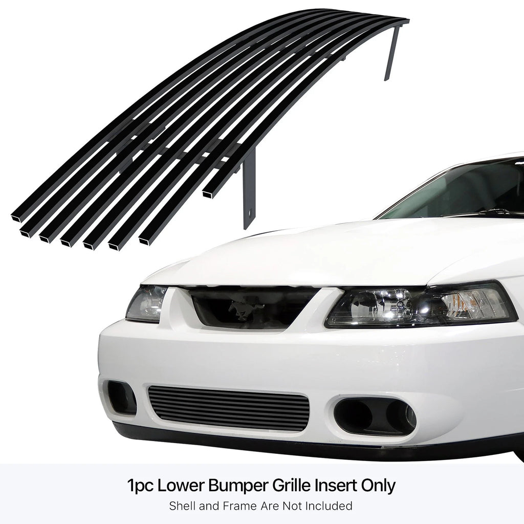 Lower Stainless Black Billet Grille Insert for Ford Mustang SVT Cobra (2003-2004)