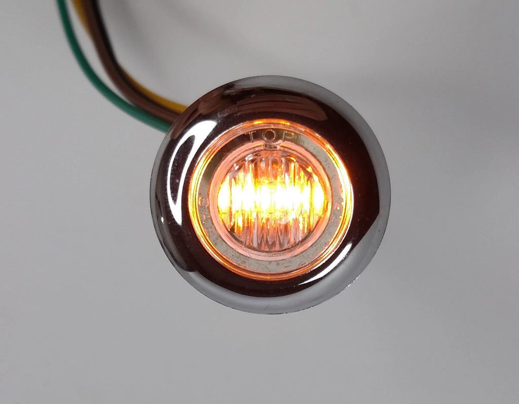 LED Dual Color Lights Amber Blue Marker Clearance w Clear Lens for Jeep (2007–2018)