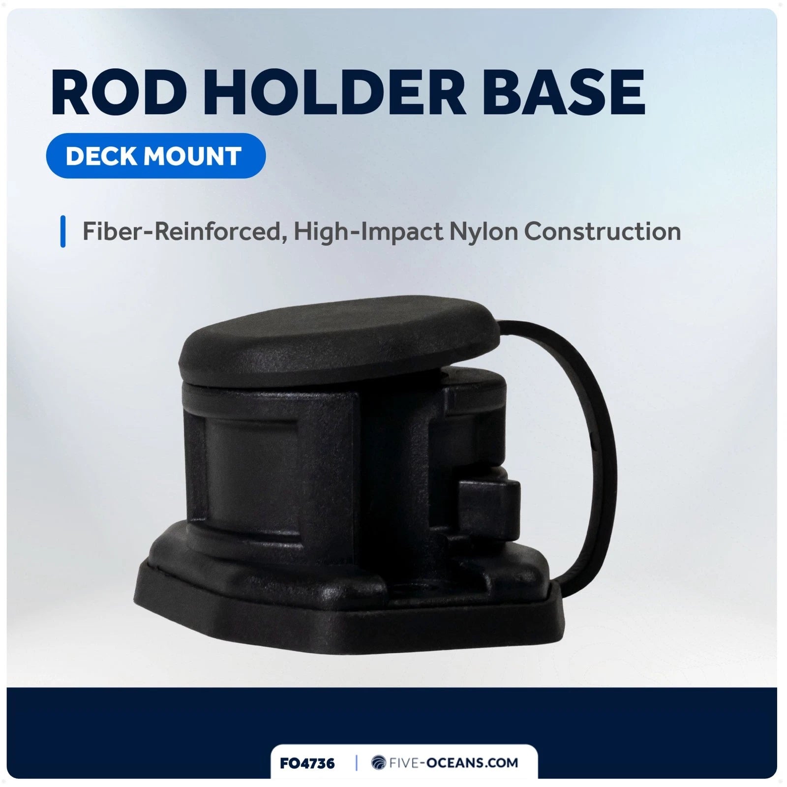 Fishing Rod Holder Deck Mount Base for Universal Use (2010–2023)