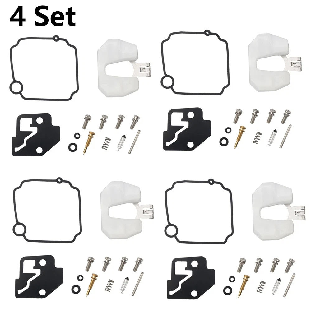 4X Carburetor Repair Kit for Mercury Mariner 9.9 15 HP (4-Stroke) (66M-W0093-01)
