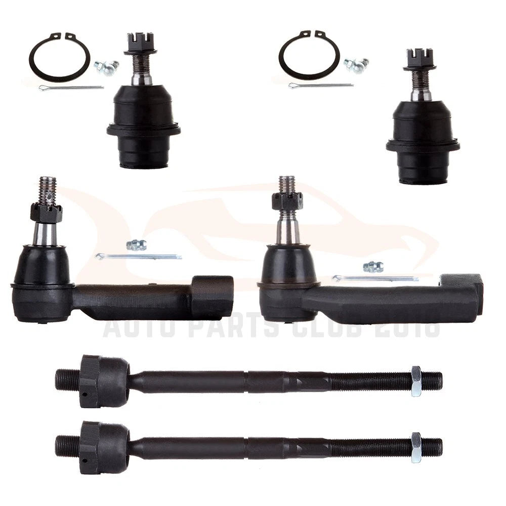Set of 6 Front Lower Ball Joints & Tie Rods for Ford Expedition (2007–2014)