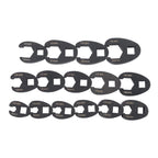 15-Piece Crowfoot Flare Nut Wrench Set for Metric Nuts (8–24 mm)