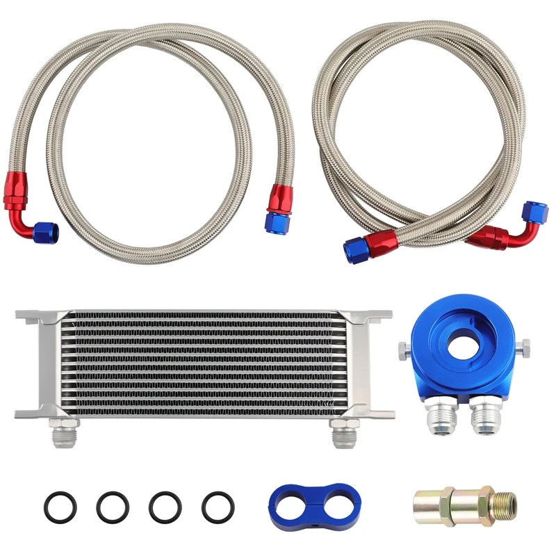 Oil Cooler & Filter Relocation Kit for Universal 13 Row AN10 Engine