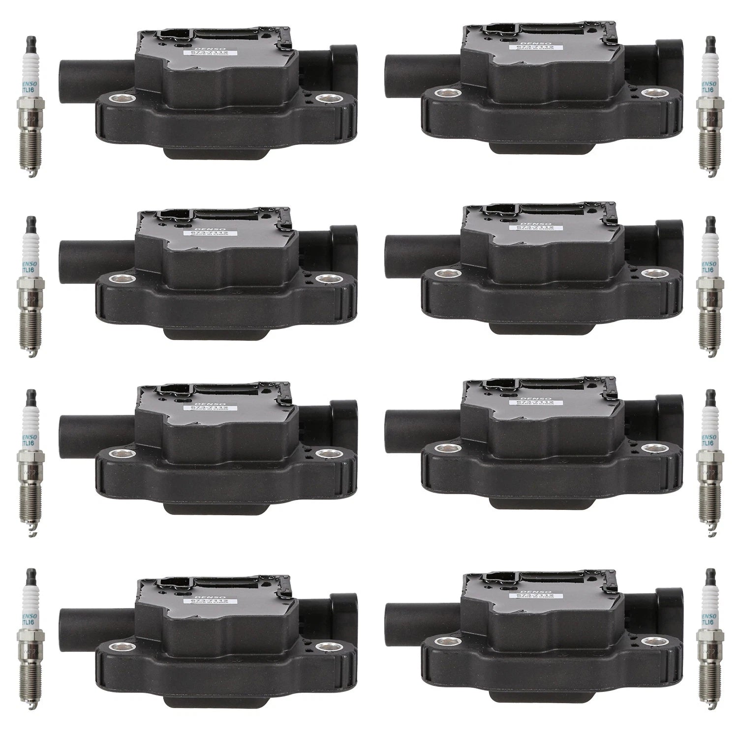 Set of 8 Ignition Coils & Iridium Spark Plugs for CTS Silverado Sierra 1500