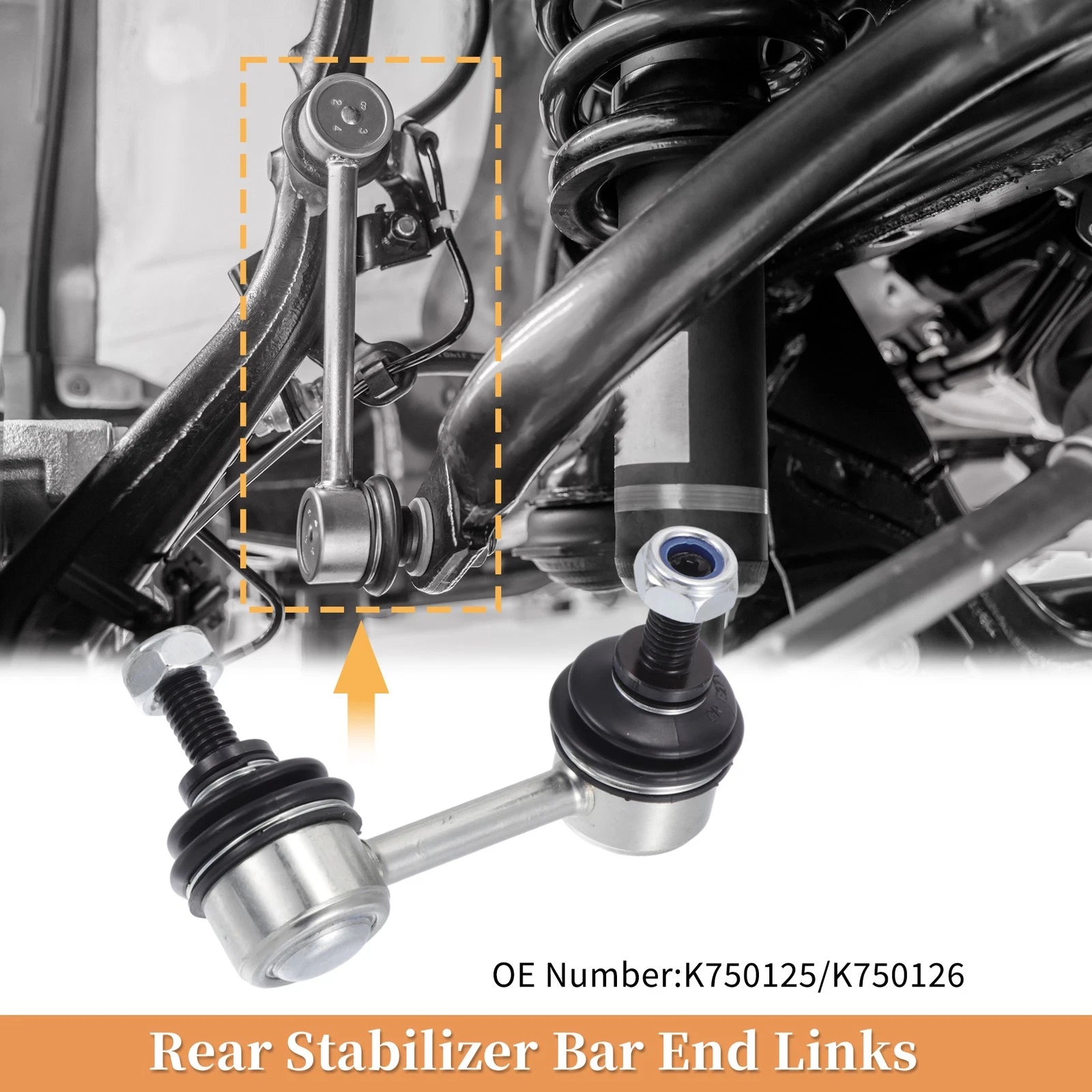 2pcs Rear Stabiliser Sway Bar Link for Acura ILX (2013–2019) K750125/K750126
