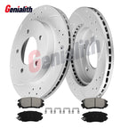 Front Drilled Disc Brake Rotors & Pads Kit for Chevrolet Malibu Limited (2016)