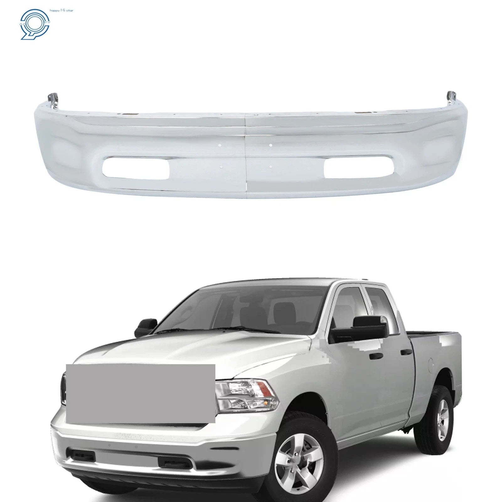 Front Bumper for RAM 1500 (2013–2018) / RAM 1500 Classic (2019–2023) Chrome