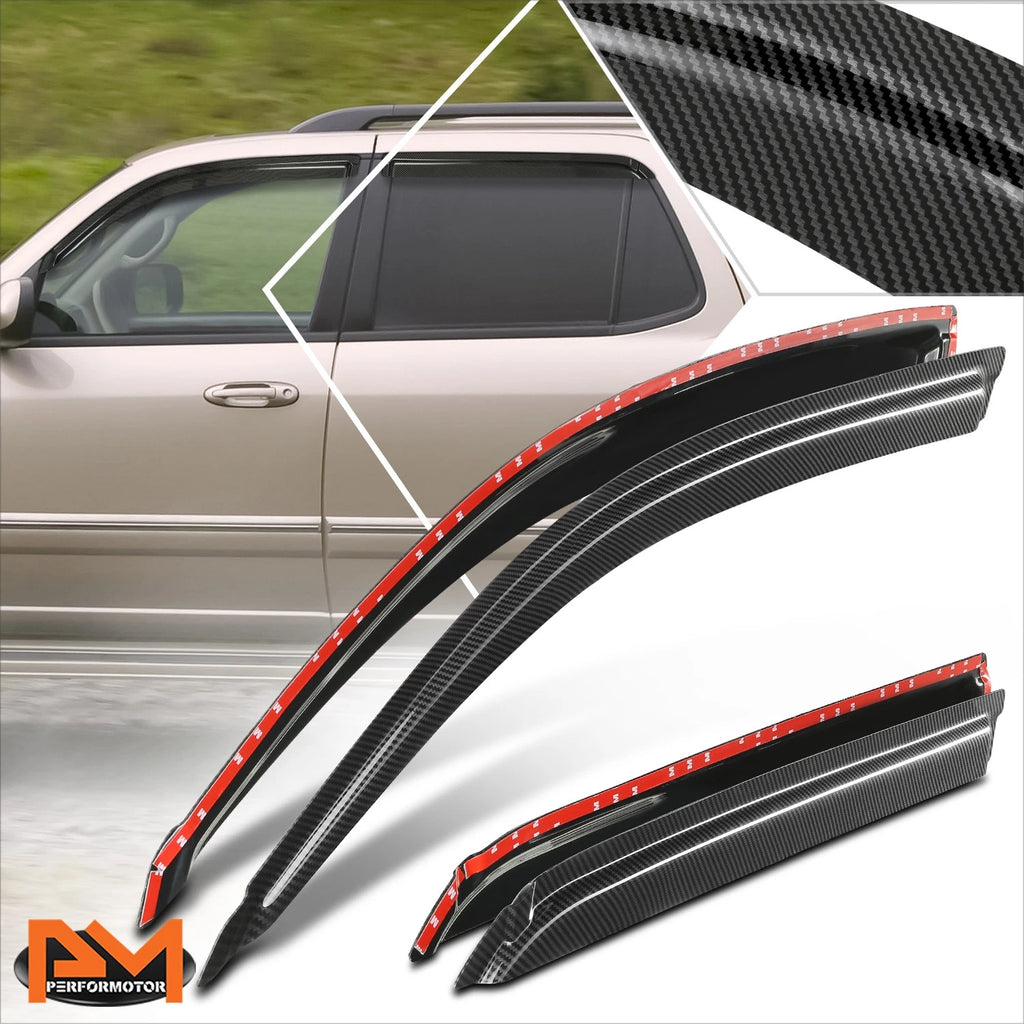 Set of 4 Tape-on Window Visors for Toyota Sequoia (2001–2007)