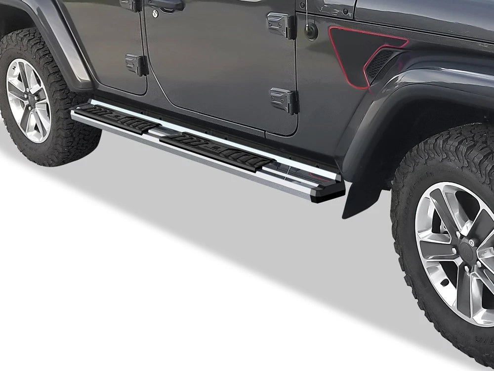 Chrome Nerf Bar Steps for Jeep Wrangler JL (2018–2026)