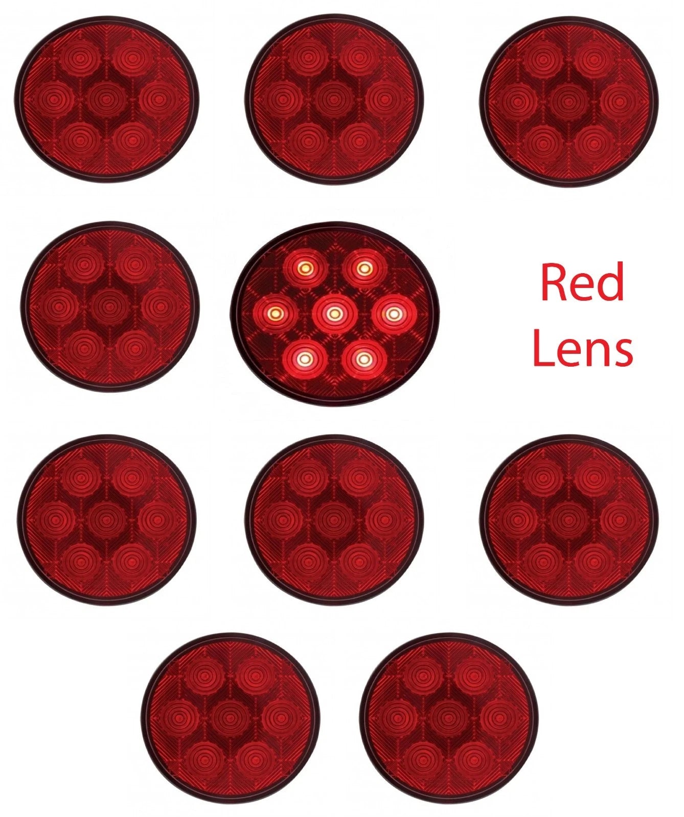 (5 Pack) 4in LED Stop Brake Lights Replacement for Ford Ranger (2012–2022)