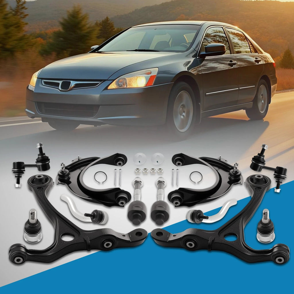 12x Front Upper Lower Control Arms Suspension Kit for Honda Accord TSX (2003–2007)