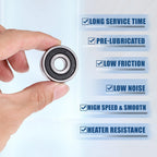 2X 6200-2RS Deep Groove Ball Bearings for Auto (10x30x9mm)