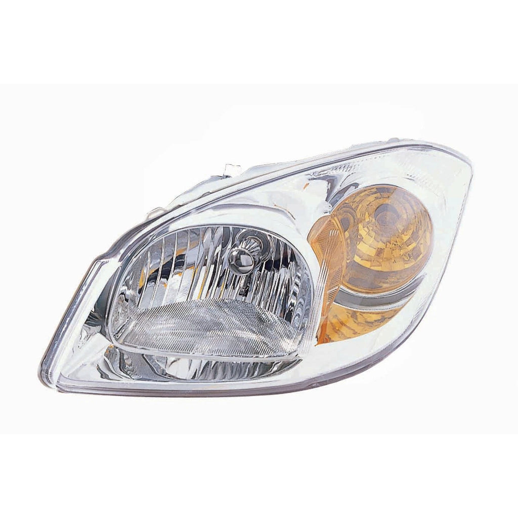 Replacement Amber/Clear Chrome Driver Side Head Light Assembly w/o Bracket
