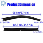 Set of 4 Window Visors for Toyota Highlander (2001–2007) Smoke Vent Guard