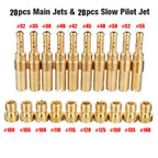 20Pcs Main & Slow Jets for PWK Keihin OKO CVK PE Carburetor