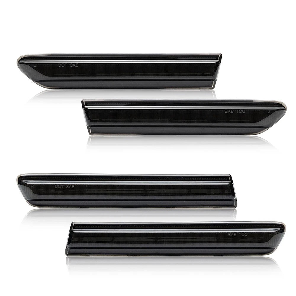 Set of 4 Smoke Lens White LED Side Marker Lights for Acura TL (2004–2008)
