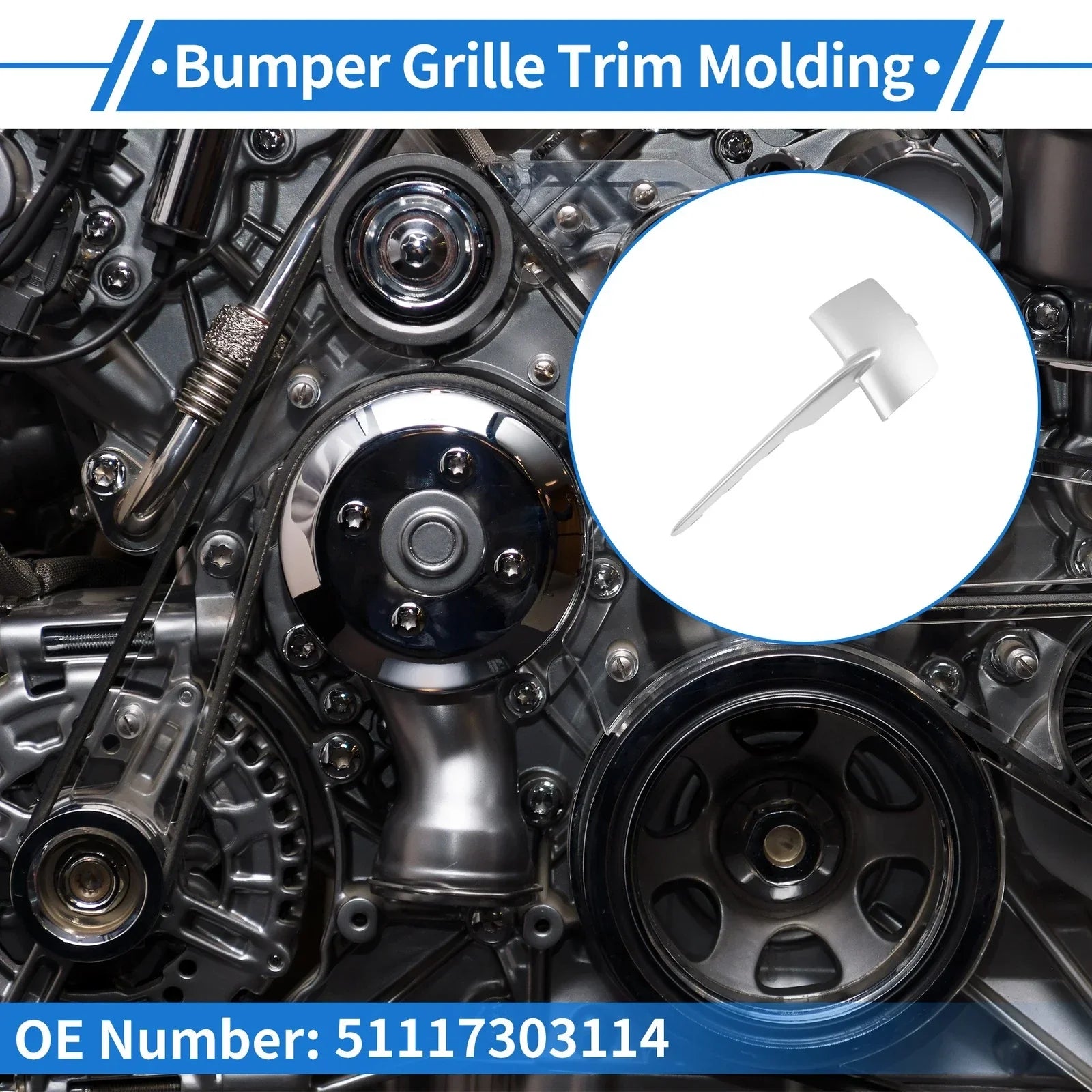 Grille Trim Front Right for BMW F15 X5 (2014-2018)