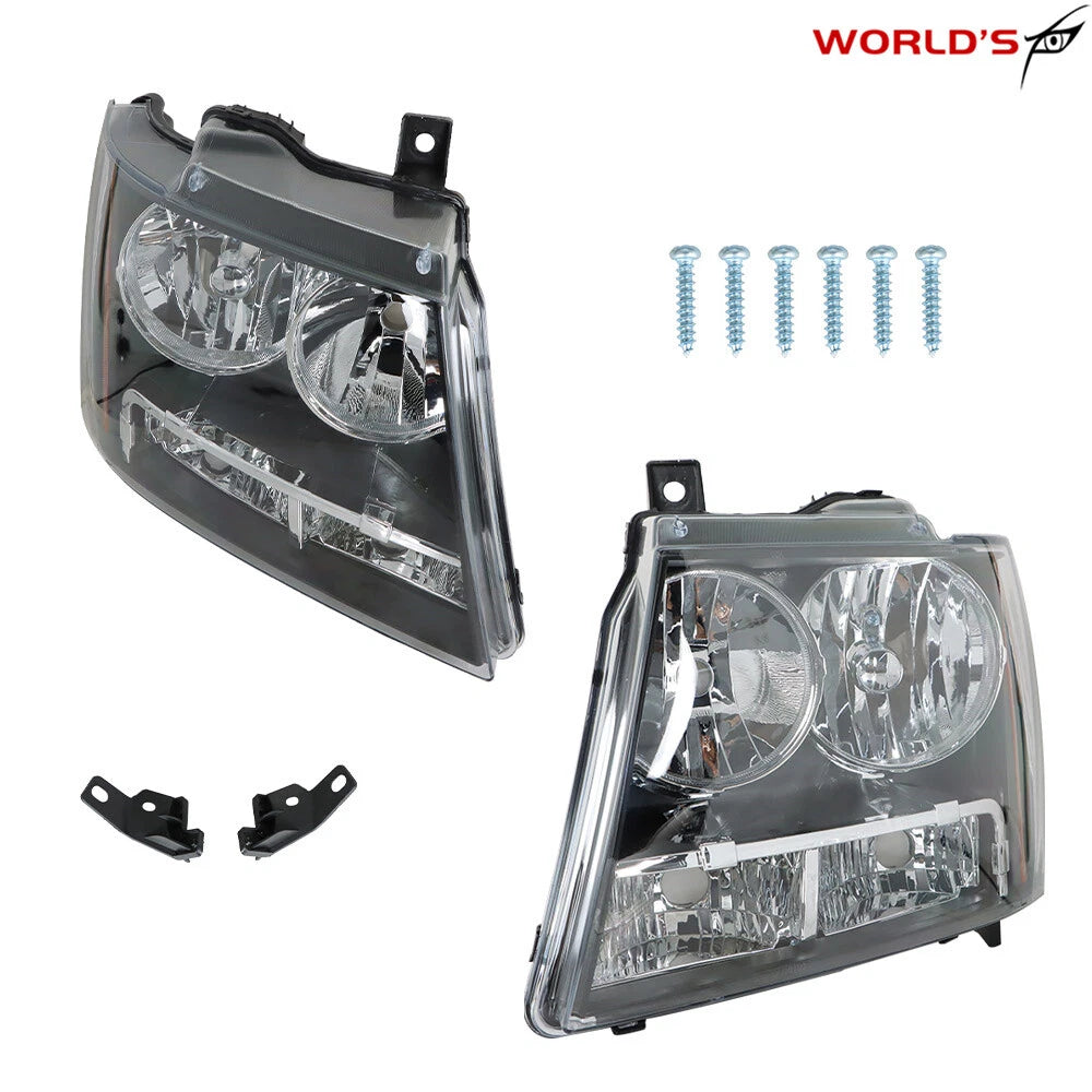 Set of 2 Headlight Replacement for Chevy Avalanche/Suburban/Tahoe
