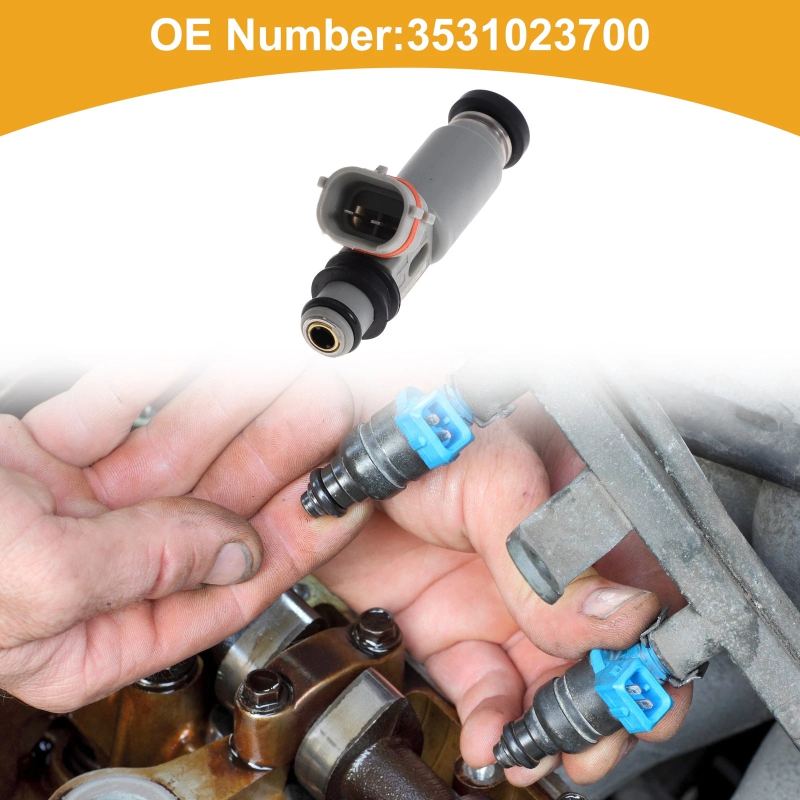 1 Pcs Fuel Injector No.3531023700 for Kia Spectra (2004–2006)