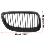 Front Kidney Grille Dual Slat for BMW E92 2 Door Matte BK (2006-2010)