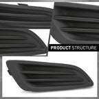Set of 2 Front Bumper Fog Light Covers for Ford Fiesta (2014–2019)