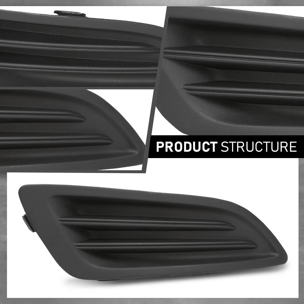 Set of 2 Front Bumper Fog Light Covers for Ford Fiesta (2014–2019)