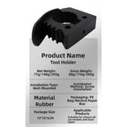 Rubber Clamp Holder for Pipes (3 to 4cm) for Cars, RVs, ATVs