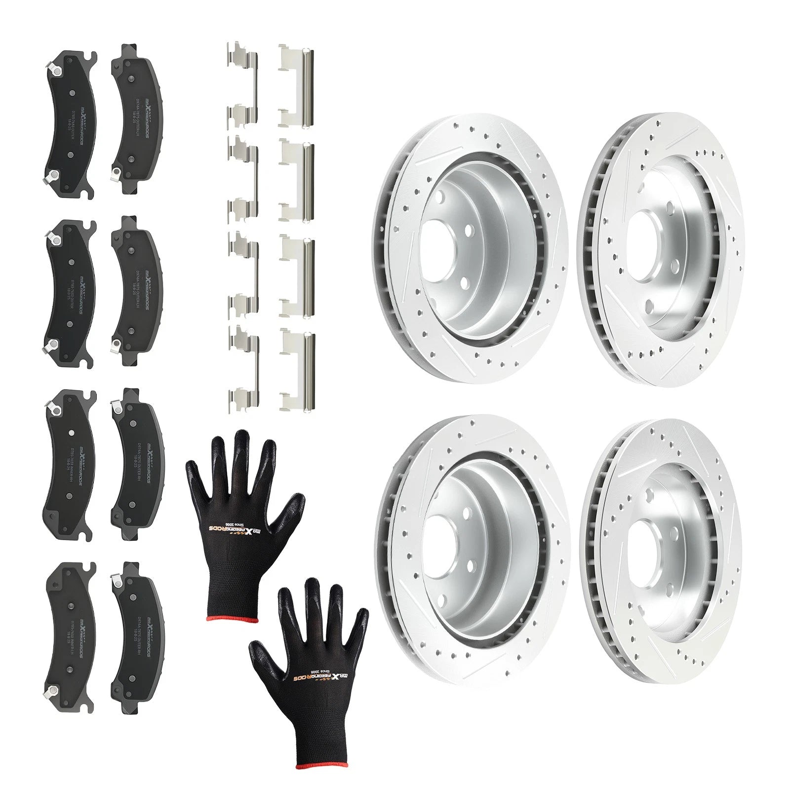 Set of 4 Brake Rotors and Pads for GMC Savana 1500/Yukon XL (2002–2006)