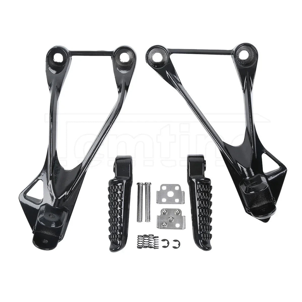 Black Rear Passenger Footpegs for Kawasaki Ninja ZX6R (2005-2008)