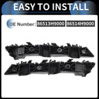 1 Pair Front Bumper Retainer Bracket No.86513H9000 for Kia Rio (2018–2020)
