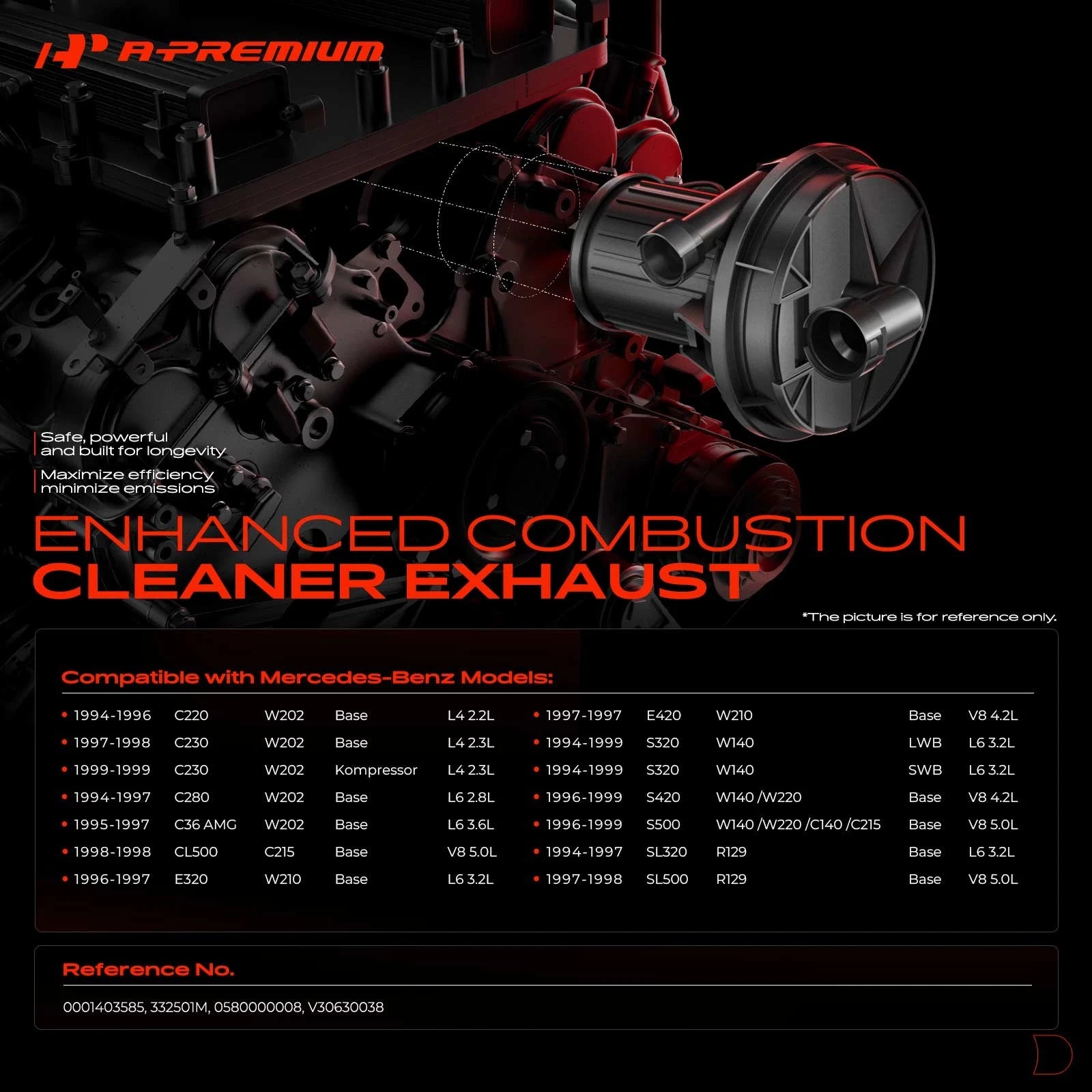 Secondary Air Injection Pump for Mercedes-Benz C-Class (2001-2007)